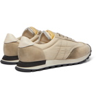 Maison Margiela - Leather-Trimmed Shell and Suede Sneakers - Brown