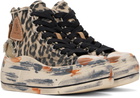 R13 Brown & Black Kurt High Top Sneakers