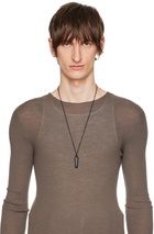 Rick Owens Black Sarcophagus Charm Necklace