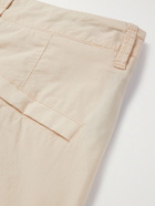 Stone Island - Logo-Appliquéd Garment-Dyed Stretch-Cotton Cargo Shorts - Neutrals