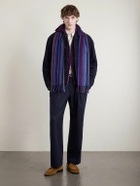 Paul Smith - Fringed Striped Wool Scarf