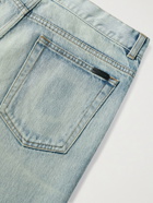 SAINT LAURENT - Slim-Fit Tapered Distressed Jeans - Blue