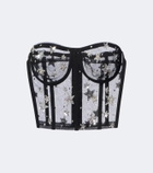 Dolce&Gabbana Embellished mesh bustier