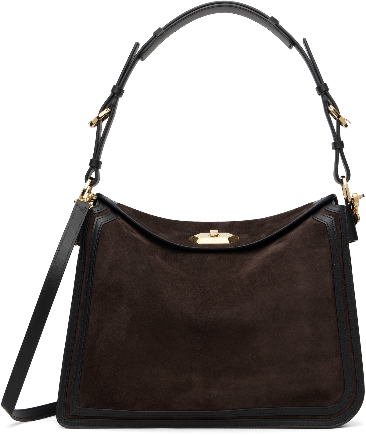 Lanvin Brown Compagnon Asymmetrical Bag