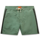 Saturdays NYC - Mid-Length Logo-Appliquéd Swim Shorts - Green