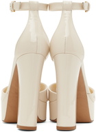 Valentino Garavani Off-White One Stud Platform Heels