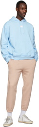 M.A. Martin Asbjørn SSENSE Exclusive Blue Cropped 'MA' Hoodie