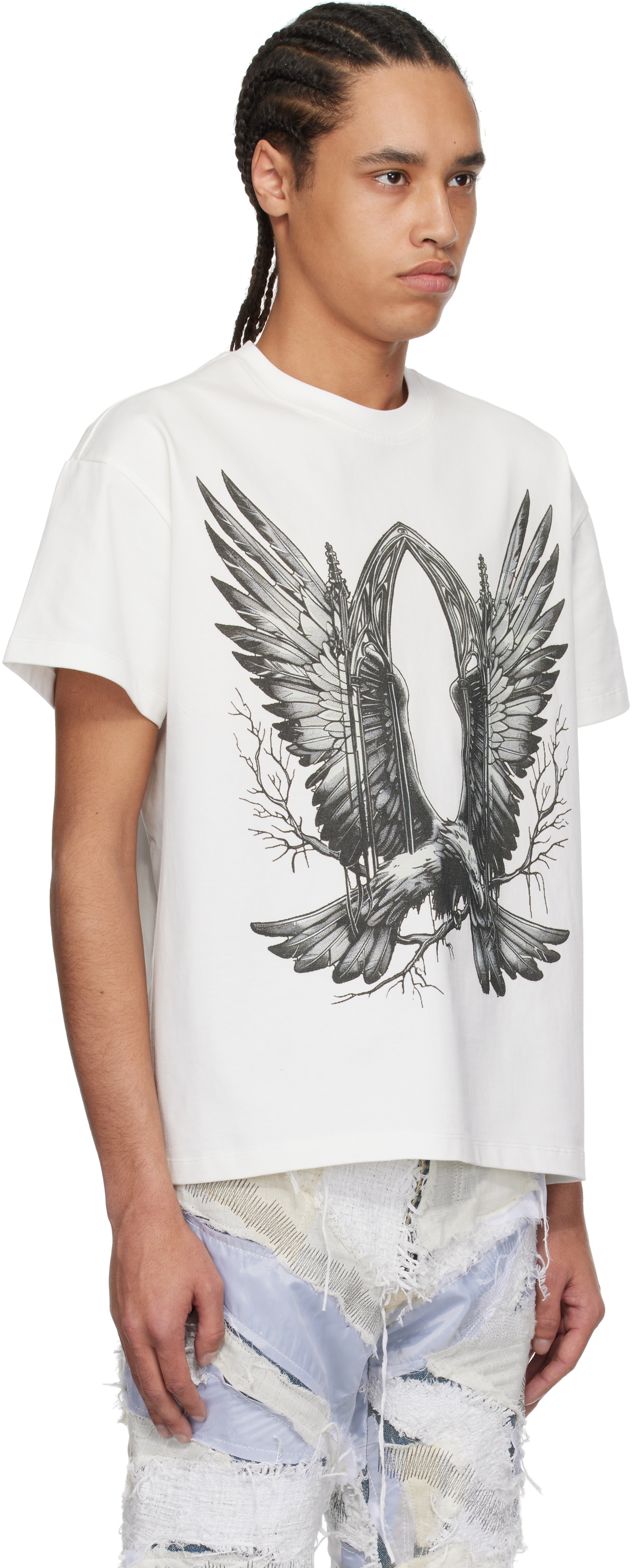 Who Decides War White Soaring Window Short Sleeve T-shirt WHO 