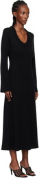 Loulou de Saison Black Ari Long Knit Maxi Dress