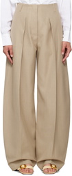 JACQUEMUS Beige La Casa 'Le pantalon Ovalo' Trousers