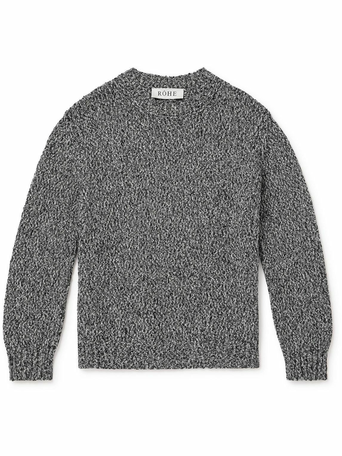 Photo: RÓHE - Mouliné Cotton Sweater - Gray