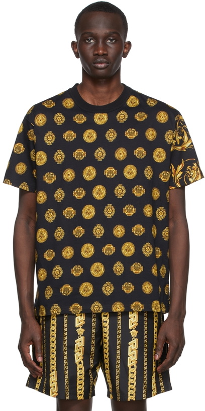 Photo: Versace Jeans Couture Black Coin Print T-Shirt