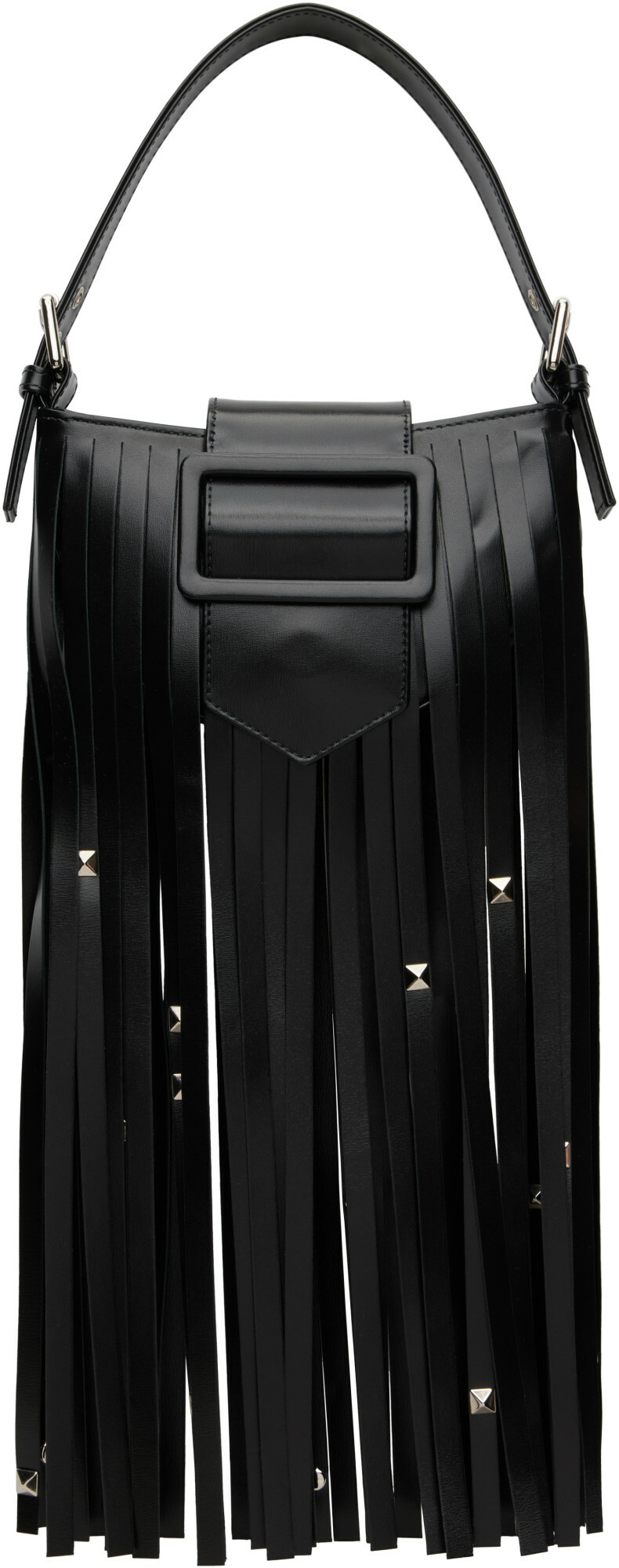 VAQUERA Black Mini Fringe Bag