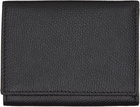 Valentino Garavani Black Trifold VLogo Signature Wallet