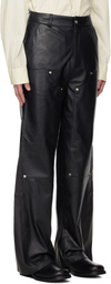 Deadwood Black Deetz Double Knee Leather Pants