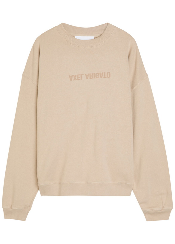 Photo: Axel Arigato Distort Washed Logo-print Cotton Sweatshirt Grey