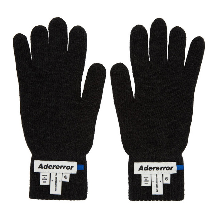 Photo: ADER error Black Wrist Label Play Gloves
