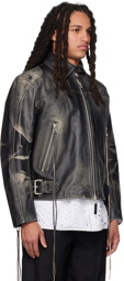 Eytys Black Flux Leather Jacket
