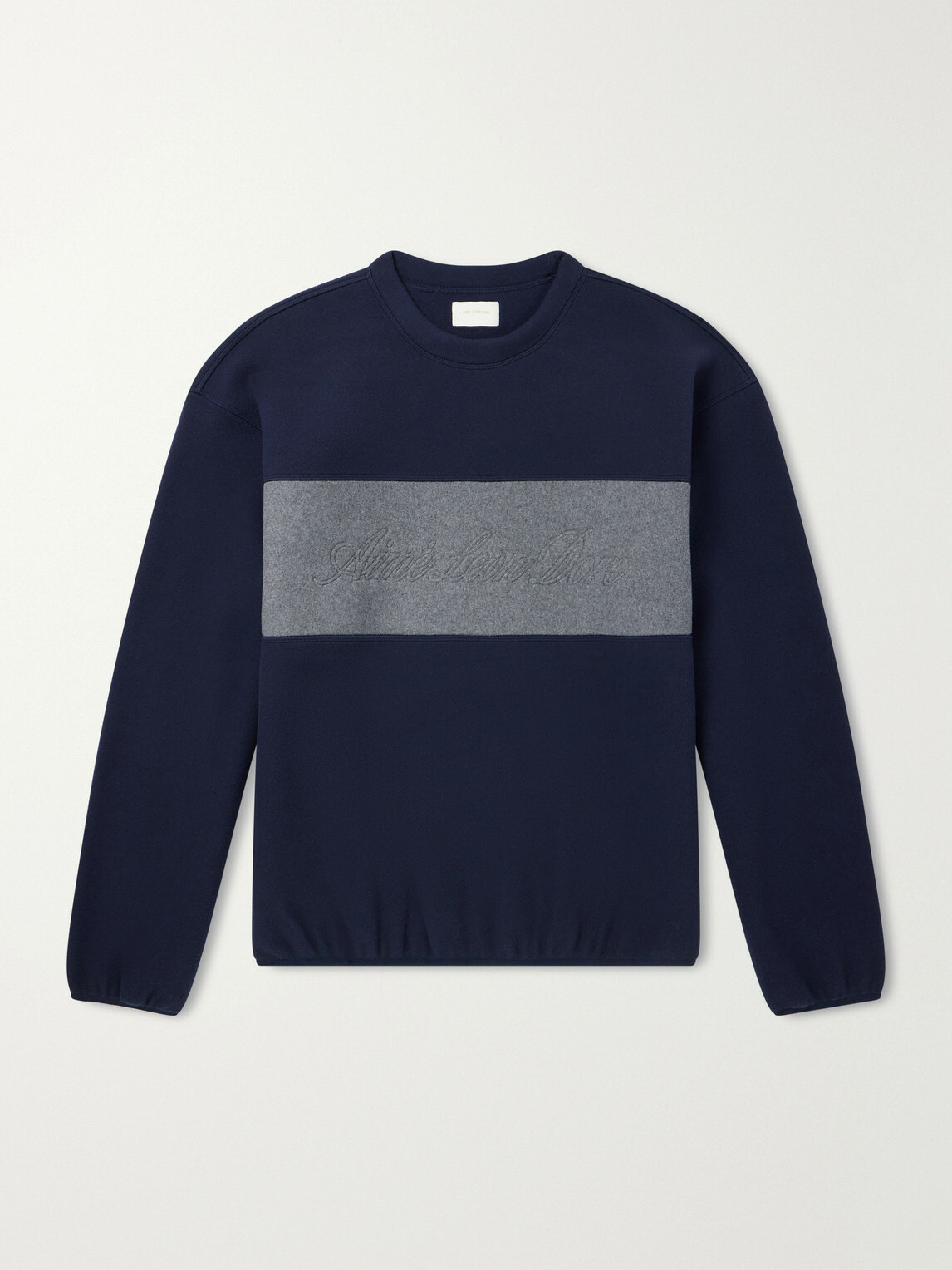 Aimé Leon Dore - Logo-Embroidered Two-Tone Fleece Sweatshirt - Blue