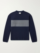 Aimé Leon Dore - Logo-Embroidered Two-Tone Fleece Sweatshirt - Blue