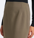 Mugler Wool-blend pencil skirt