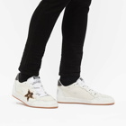 Golden Goose Men's Ball Star Leather Sneakers in White/Beige/Black
