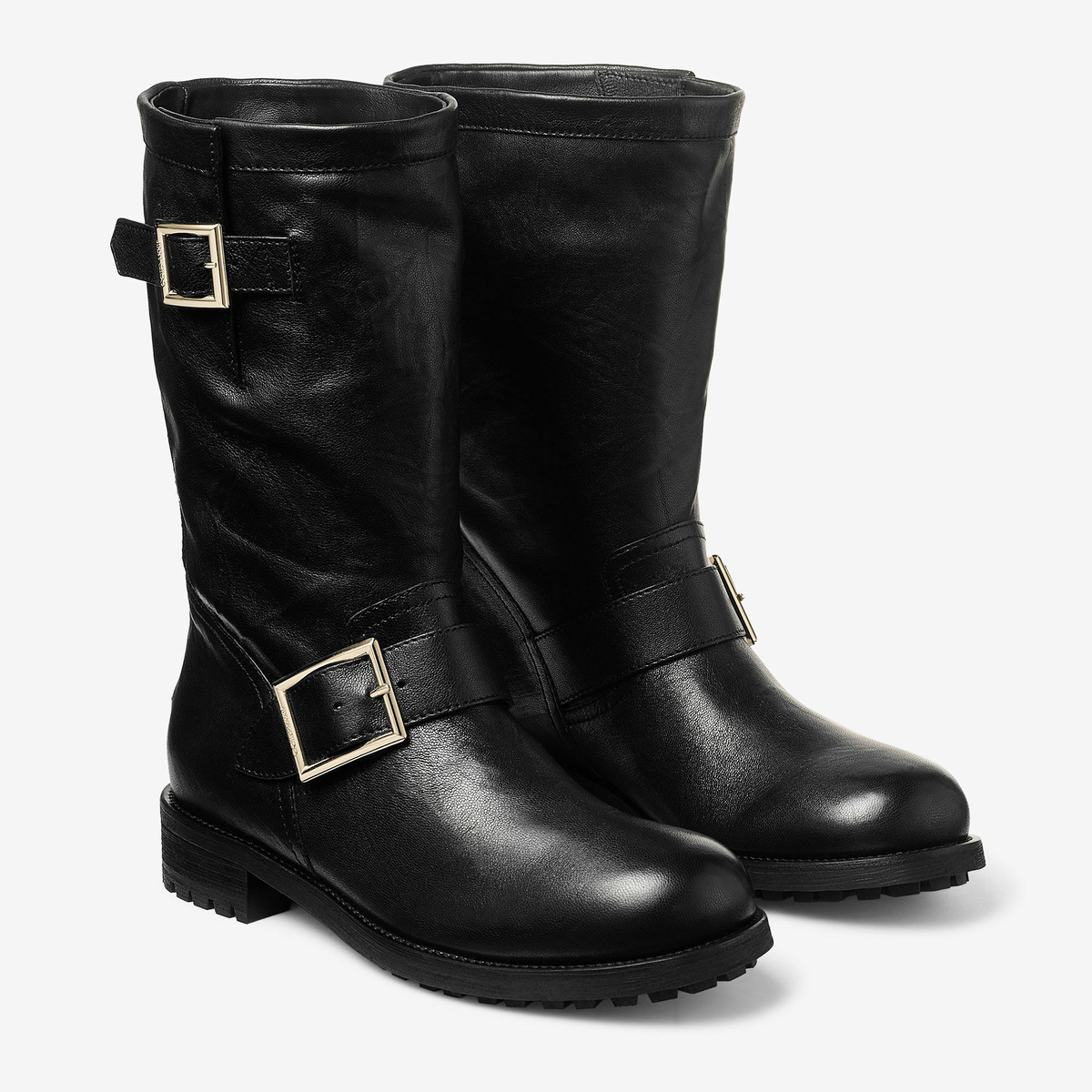 Jimmy Choo Biker Mid Flat Boot