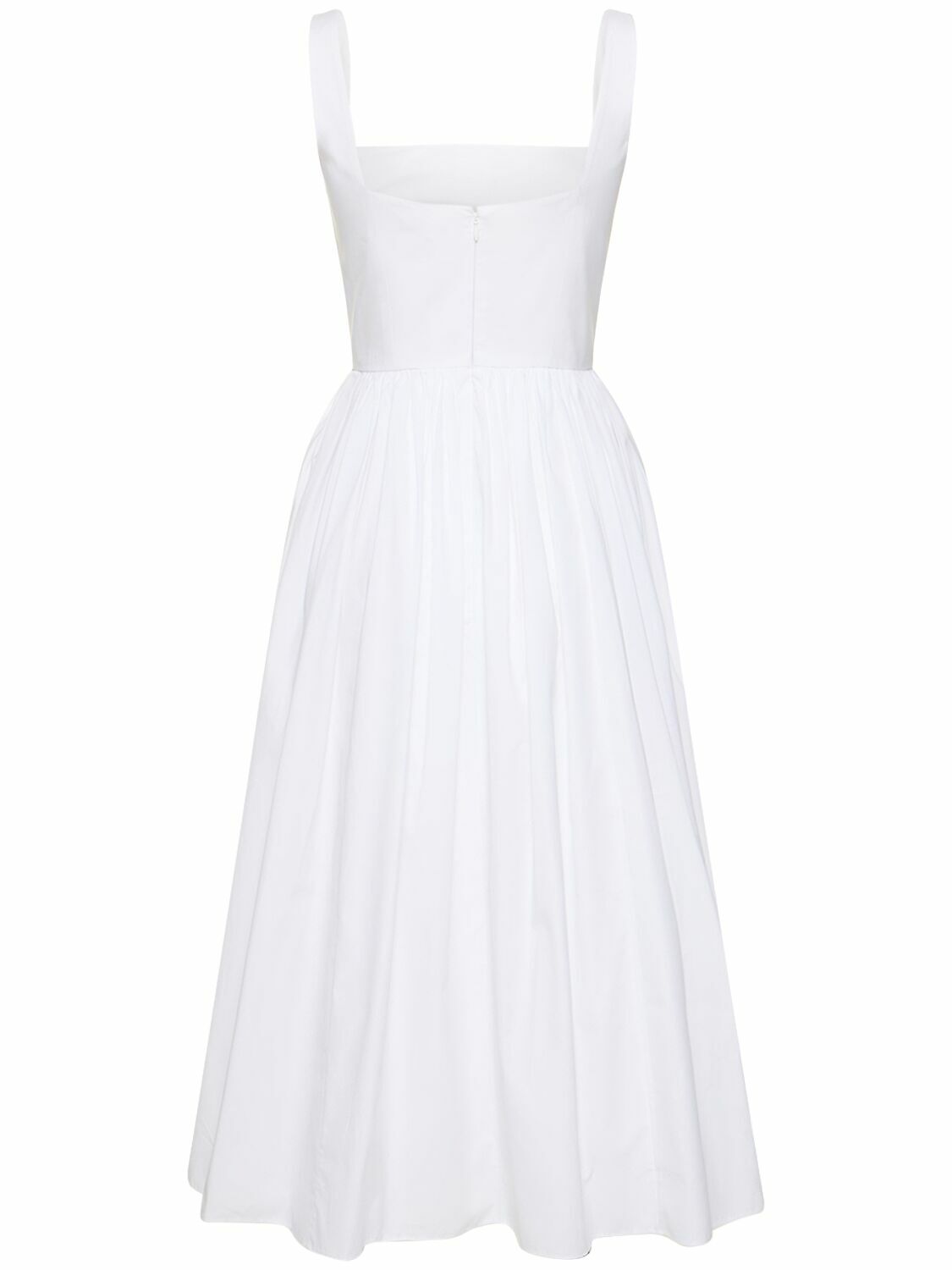 white christmas dresses Voluminous Poplin Corset Midi Dress main image 1