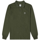 Polar Skate Co. Men's Long Sleeve Polo Shirt in Dark Olive