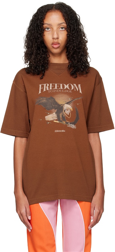 Photo: Ahluwalia Brown 'Freedom To Indulge' T-Shirt