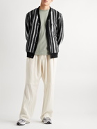 Beams Plus - Striped Fleece Cardigan - Black