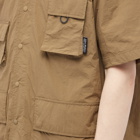 Uniform Bridge Men's Multi Pocket Short Sleeve Shirt in Beige