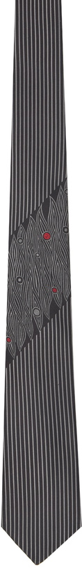 Photo: YOHJI YAMAMOTO Black Panel Stripe JQ Derby Tie