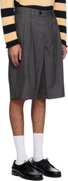 Carter Young Gray Roy Pleated Shorts