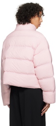 Alexander Wang Pink Cropped Down Jacket