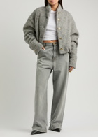 Darkpark Bobbie Wool-blend Bomber Jacket Grey