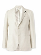 Lardini - Slim-Fit Linen and Wool-Blend Twill Blazer - White