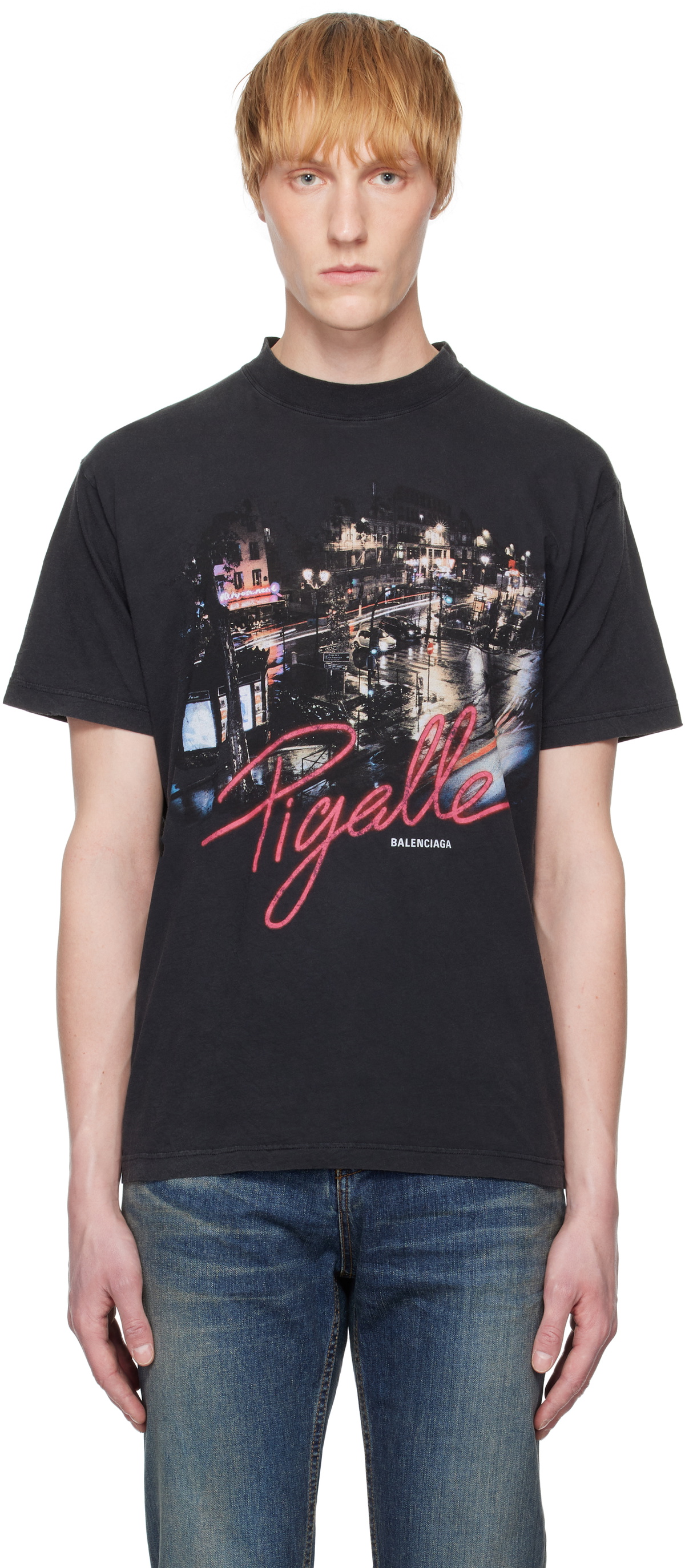 Balenciaga - Painted Logo T-Shirt in White Balenciaga Balenciaga - Painted Logo T-Shirt in White Balenciaga