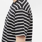 Goldwin Men's Horizontal Stripe T-Shirt in Black
