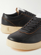 Jil Sander - Coated-Leather Sneakers - Black