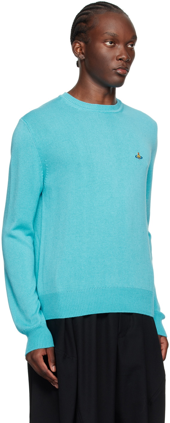 Vivienne Westwood Blue Alex Round Neck Sweater Vivienne Westwood