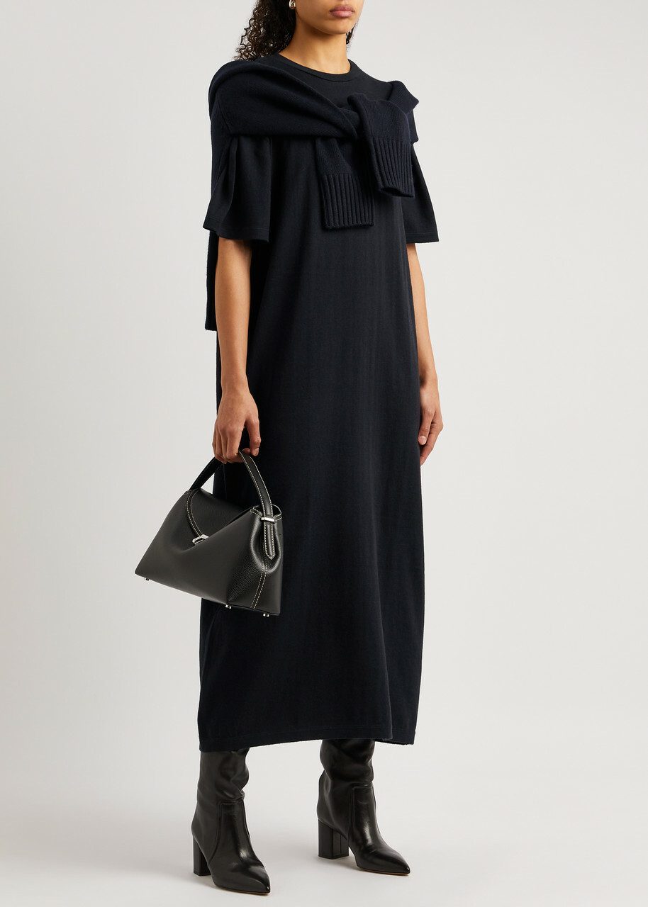 Extreme Cashmere N°321 Kris Cotton-blend Midi Dress - Navy - One Size