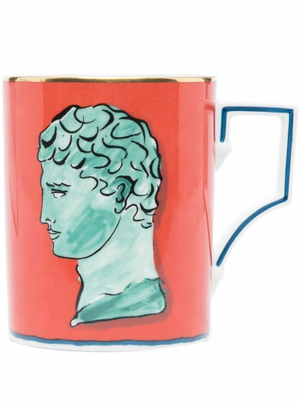 GINORI 1735 Red Viaggio Di Nettuno Mug