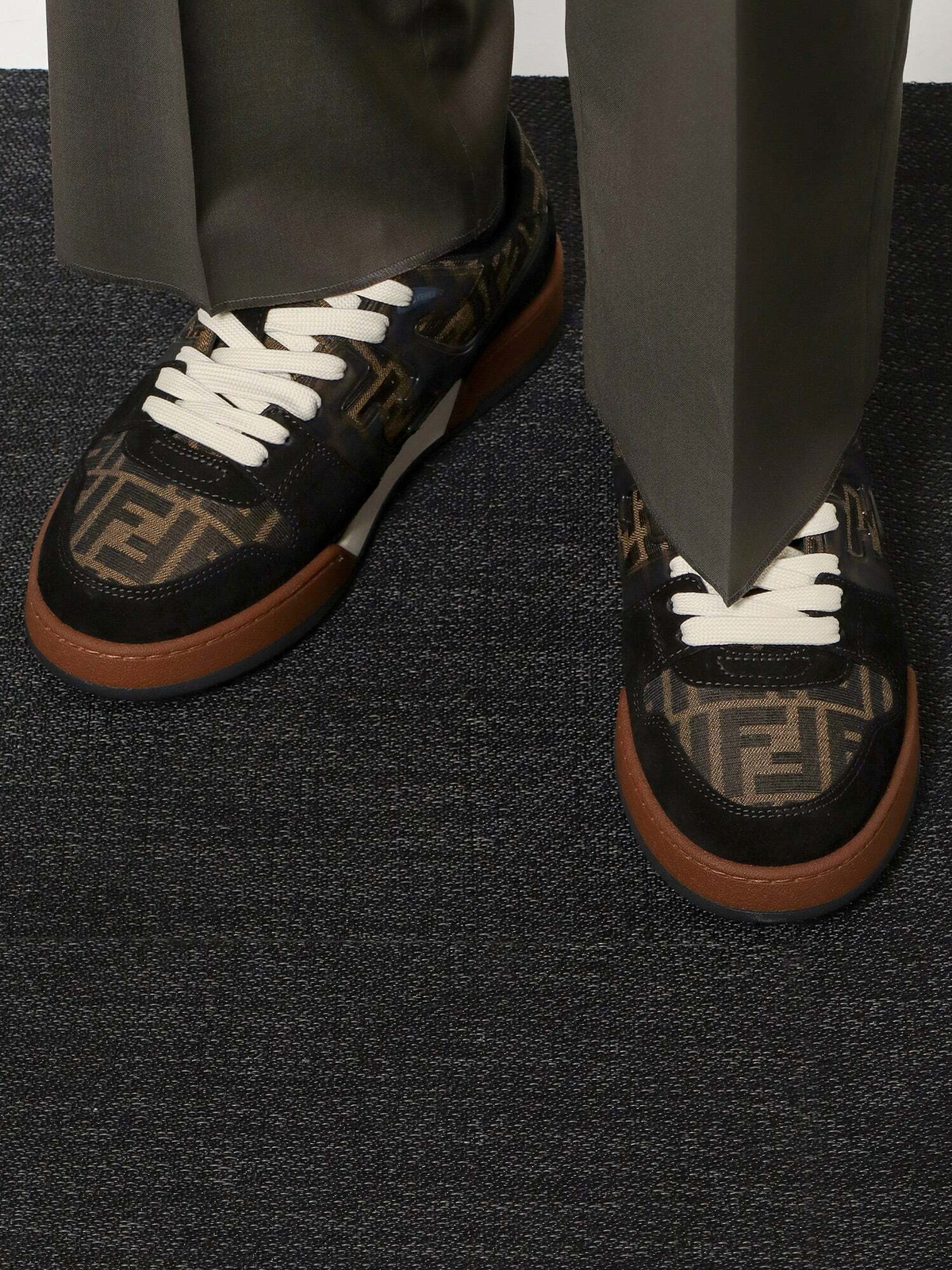 Fendi Fendi Match Brown Mens Sneaker Fendi