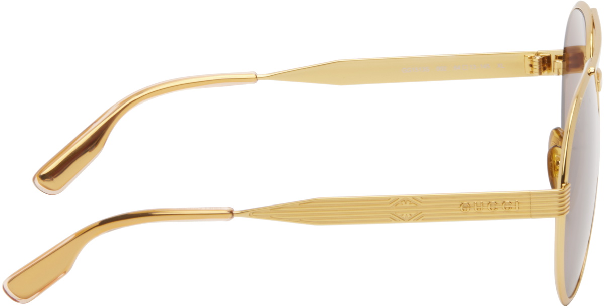 Gucci Gold Aviator Sunglasses