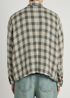 Won Hundred Maza Checked Woven Overshirt Grey