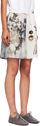 Cordera White Printed Shorts