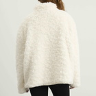SKIMS Women's Faux Fur Zip Up Jacket in Egret