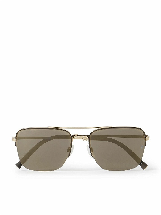 Photo: Oliver Peoples - Roger Federer Aviator-Style Gold-Tone Sunglasses