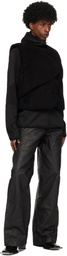 HELIOT EMIL Black Obelis Mohair Down Vest